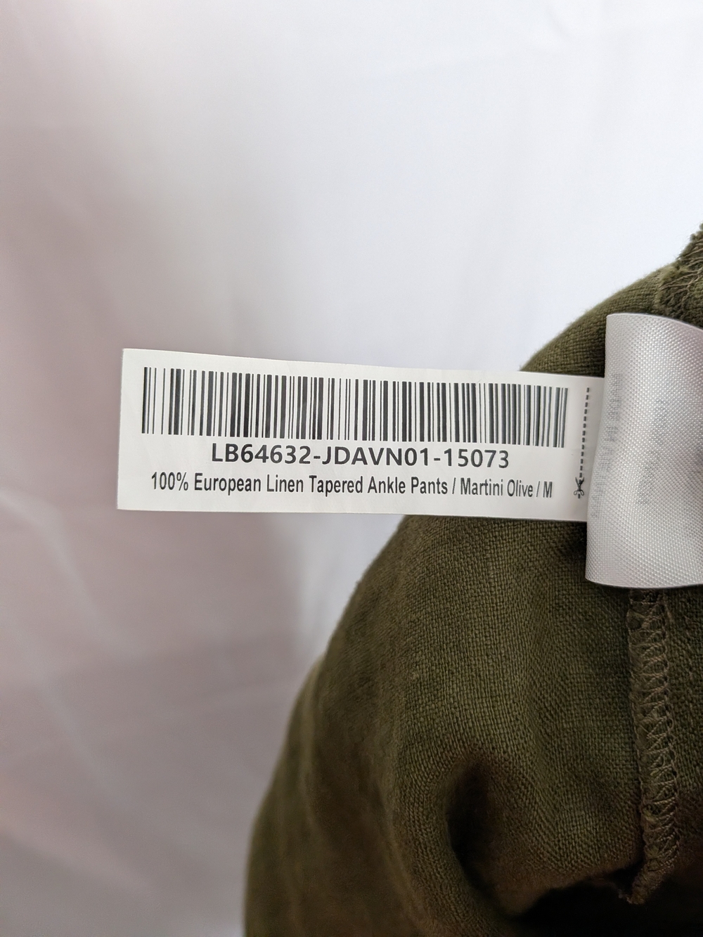 Quince Olive 100% European Linen Tapered Ankle Pants Size Medium - Picture 7 of 7